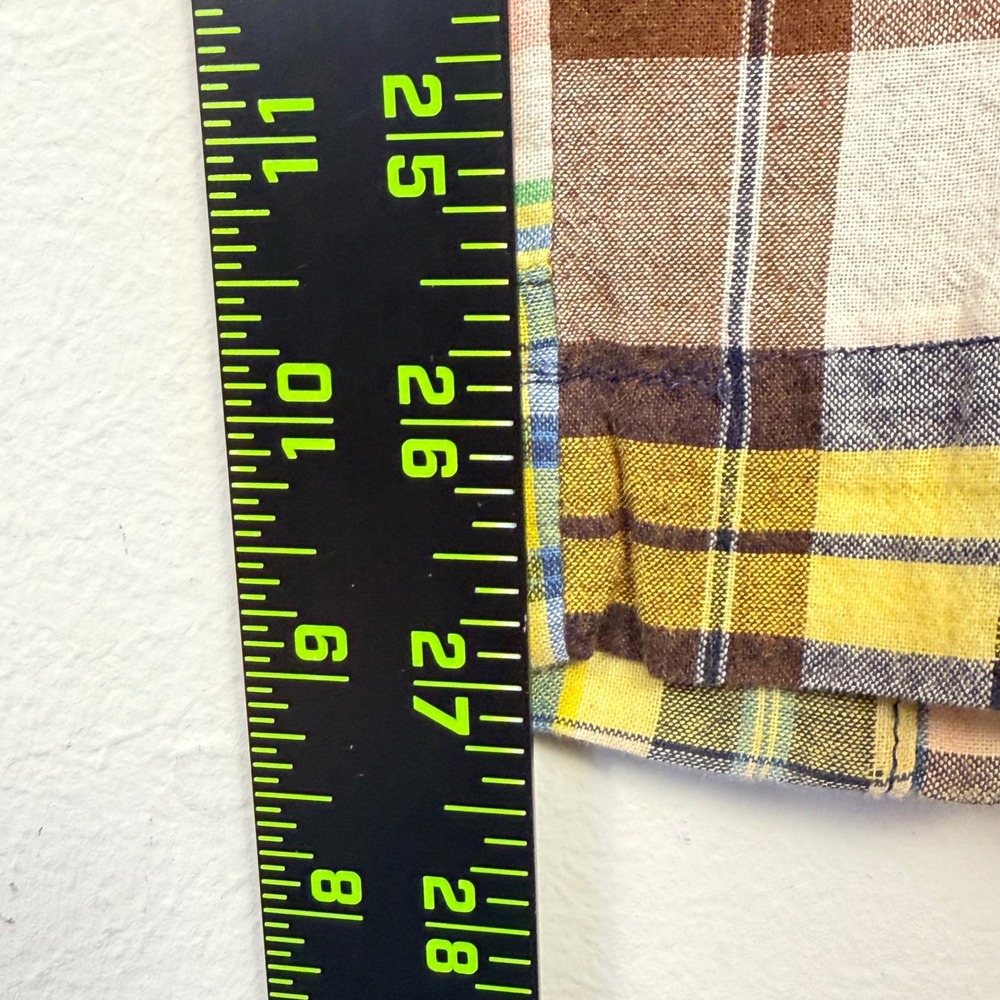 Vintage Polo Ralph Lauren Madras Patchwork Pants Mens 33 Multicolor Plaid Preppy - Picture 15 of 16